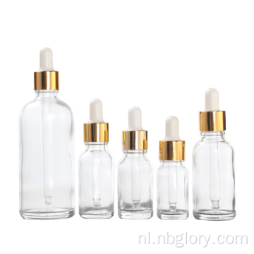 Rose Gold Glass Essential Oil Fles voor etherische olie of parfum, glazen oogdruppelfles, 5 ml, 10 ml, 15 ml, 20 ml, 30 ml, 50 ml,